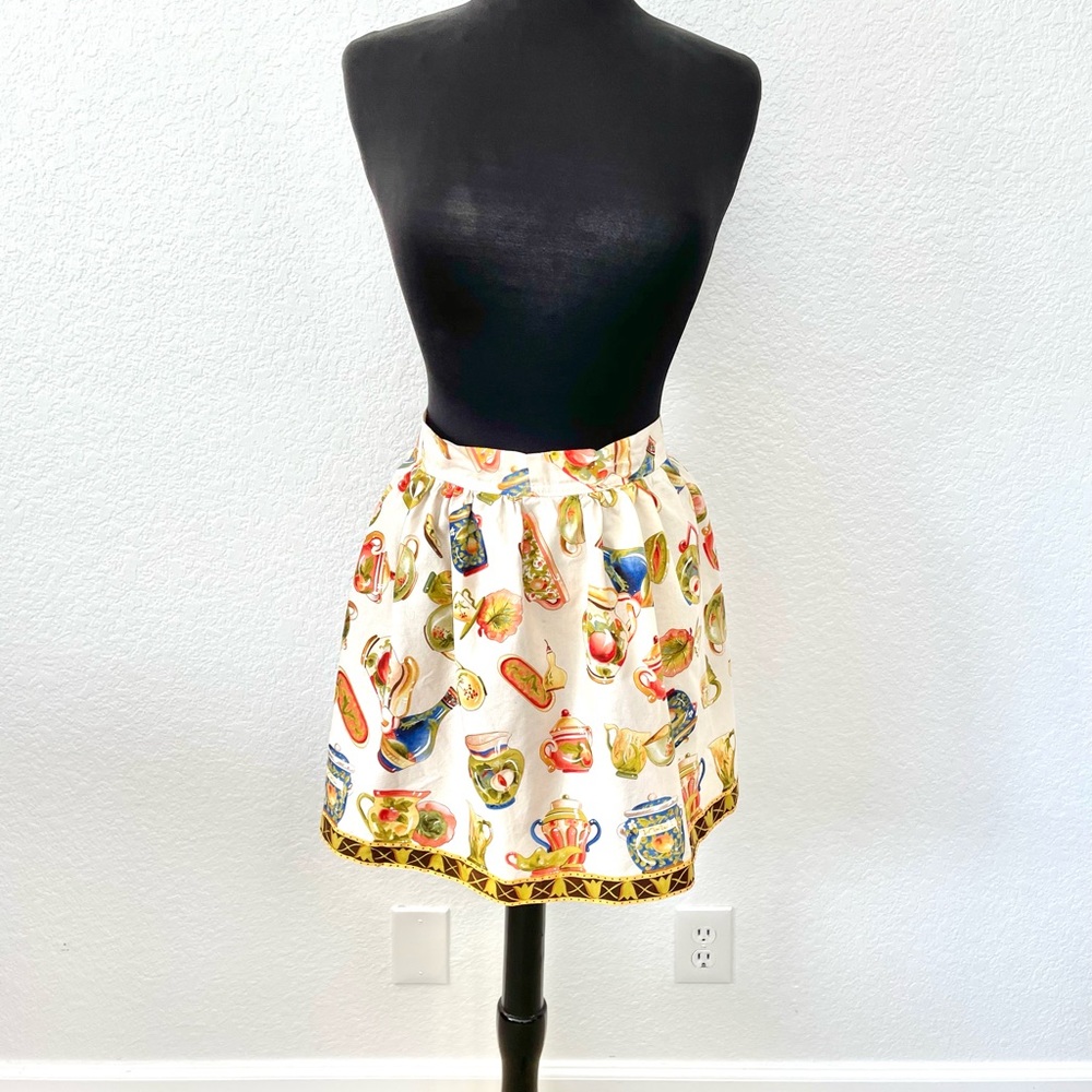 Vintage Half Apron Phyllis Hoffman Fabric Teatime
